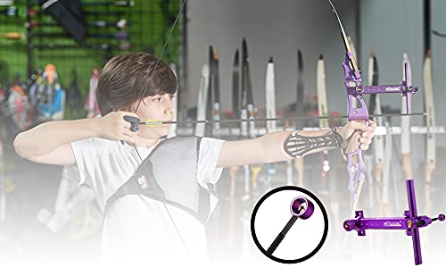 Upgraded SOOHUPET 6 Inch Archery Recurve Bow Sight Accessories T Shape Archery Shooting Target Sight Adjustable Bowsight with Optical Fiber Pin Sight for Target Practice (Black)…
