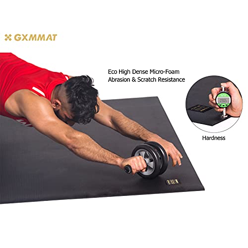Gxmmat Large Exercise Mat 6'x4'x7mm, Thick Workout Mats for Home Gym Flooring, Extra Wide Non-Slip Durable Cardio Mat, High Density, Shoe Friendly, Perfect for Plyo, MMA, Jump Rope, Stretch, Fitness
