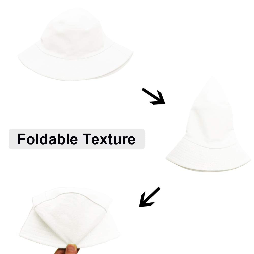 12 Pieces Bucket Hats for Women Summer Beach Fishmen Hat for Lady Adult Unisex Cotton Cap(Black White)