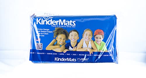 KinderMat, 1" Thick KinderMat, 4-Section Rest Mat, 45" x 19" x 1", Red/Blue, Great for School, Daycare, Travel, and Home, 100% Made in USA