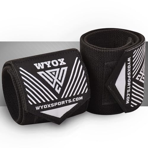 WYOX 18" Wrist Wraps for Lifting | Thumb Loop Wrist Wraps for Powerlifting, Bench Press & Weightlifting | Wrist Support Braces for Men & Women | Gym Workout Bands for Stability & Muscle Protection