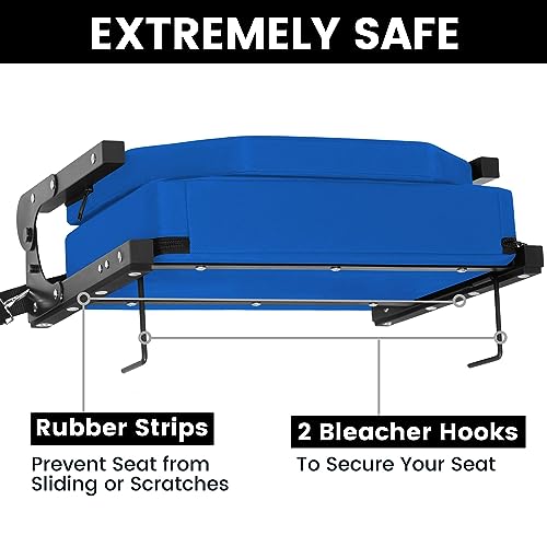 Jauntis Stadium Seating for Bleachers, Bleacher Seats with Ultra Padded Comfy Foam Backs and Cushion, Wide Portable Stadium Chairs with Back Support and Shoulder Strap