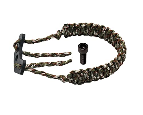 HZUTUZH 250 Paracord Bow Archery Wrist Sling - Multi Functional Survival Compound Wrist Sling for Hunting & Shooting - No Stabilizer Needed-Successive Length 20 Feet (ARMY CAMO)