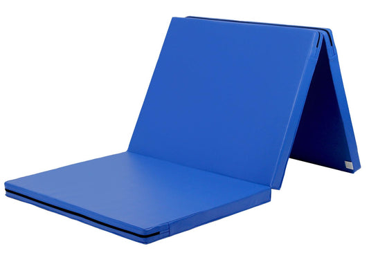 KaRaDaStyle Gymnastics Mat 3-Folding Stretch Mats 71"x31"x2" Exercise Muscle Training Children Play Horizontal Bar Mat Yoga Sports Soundproof Home Use (Blue/3-fold)