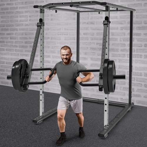 Kipika Adjustable Lever Arms for Power Rack - Jammer Arms Attachments for 2" x 2" Racks with 5/8" or 1" Holes - Compatible with 2-Inch Olympic Plates - Adjustable Height and Angle - 600 lbs Capacity