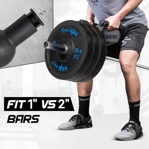 Yes4All Single Arm Landmine Handle for 2-inch Olympic Barbell - Anti Slip Handle (2.87), Black Single Landmine Handle