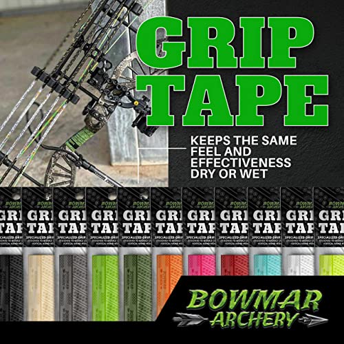 Bowmar Archery Grip Tape, Designed for Archers, Self-Adhering, Effective in Dry or Wet Conditions, Comfortable, Tacky, Easy to Install (Green)