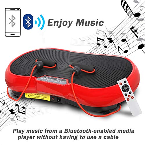 HomGarden Vibration Platform Fitness Vibration Plates Workout Massage Machine w/Bluetooth, 99 Levels Full Body Crazy Exercise Fit Equipment for Weight Loss, Black