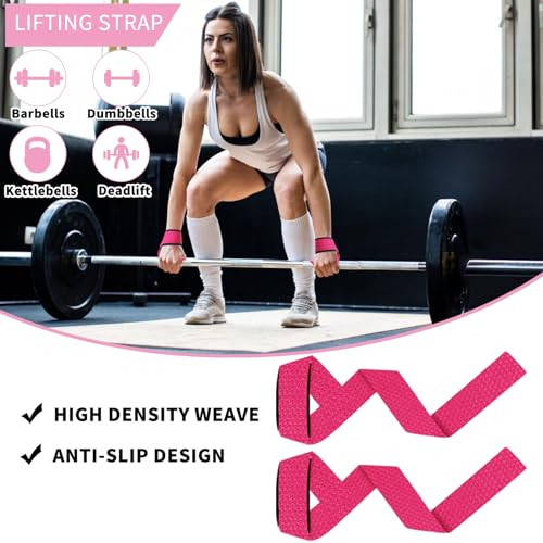 SINYWAY Barbell Pad Set, 9 Pcs Barbell Squat Pad for Hip Thrusts, Lunges, Leg Day with 2 Gym Ankle Straps, 3 Hip Resistance Bands, 2 Lifting Strap, Barbell Pad and Carry Bag