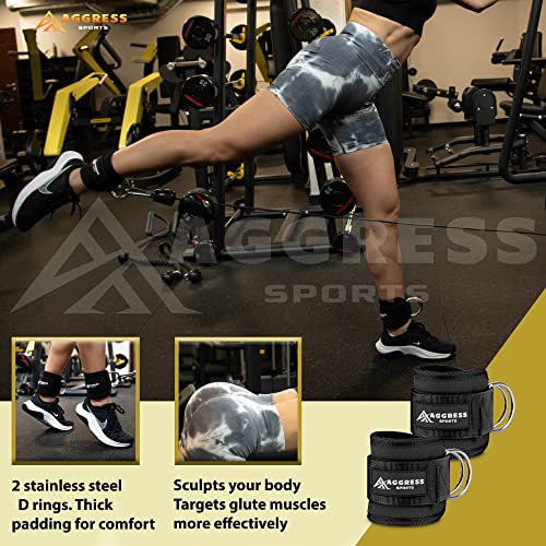 Premium Barbell Pad Set for Hip Thrusts - Squat Pad for Barbell Lunges, Bench Press, with 2 Gym Ankle Straps, Hip Resistance Bands – Gym Accessories for Women with Carry Bag, Towel