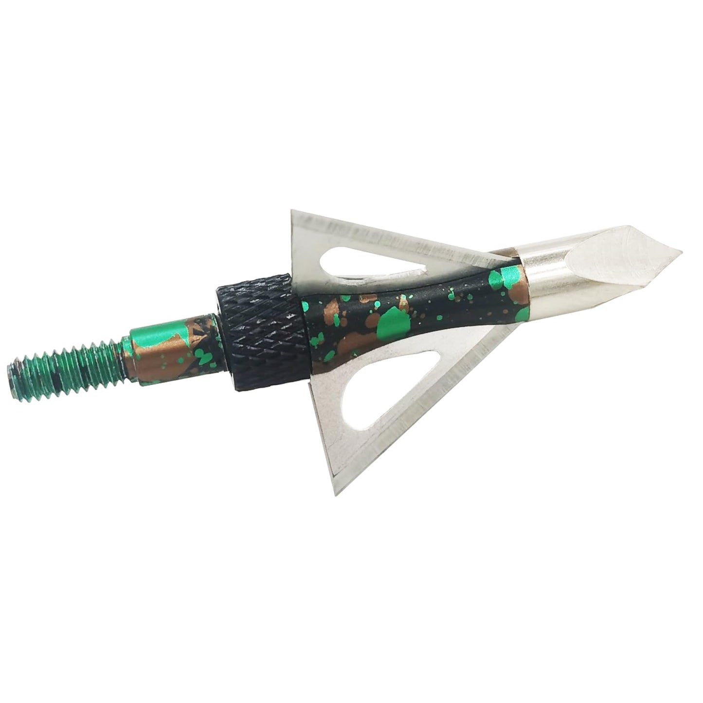 Flying Swifts Hunting Broadheads 3 Blades Archery Broadheads 100or125 Grain 12PK Screw-in Arrow Heads Arrow Tips Compatible with Traditional Bows and Compound Bow Archery Hunting (Camouflage-ZZ)