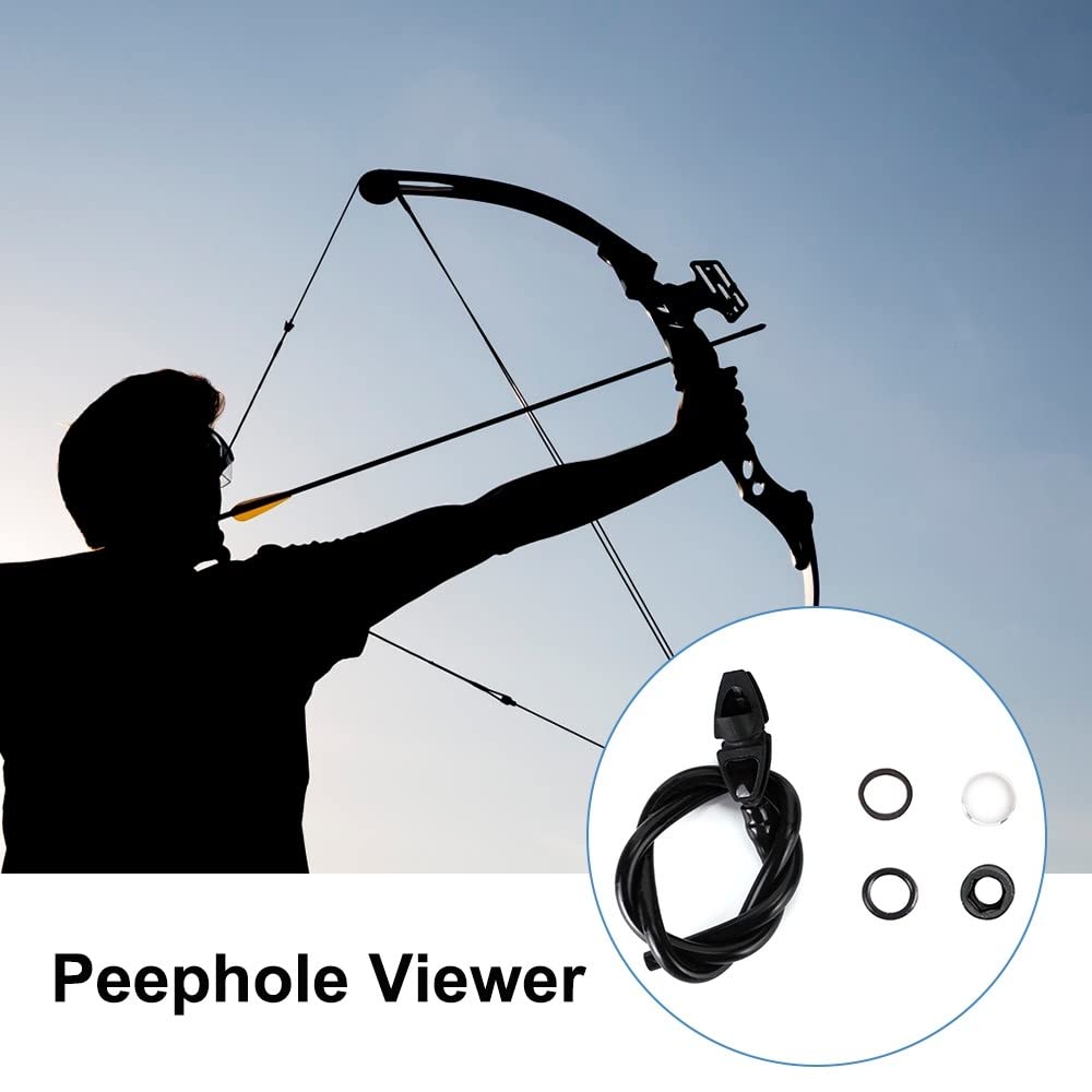 Bow Peep Sight Kit, Tube Peep Sight 6X/8X Clarifier Archery Accessories for Compound Bow