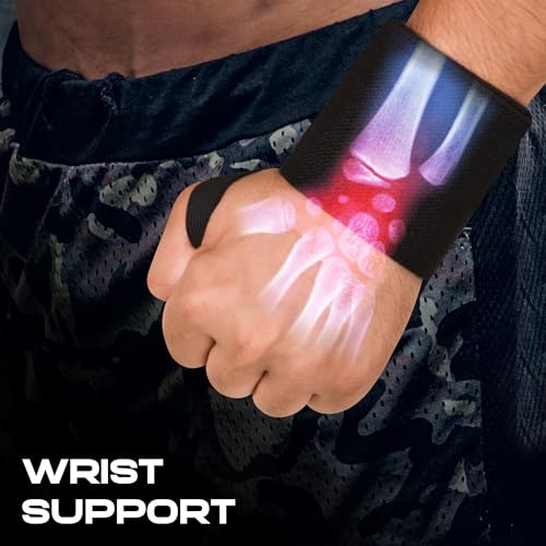 WYOX 18" Wrist Wraps for Lifting | Thumb Loop Wrist Wraps for Powerlifting, Bench Press & Weightlifting | Wrist Support Braces for Men & Women | Gym Workout Bands for Stability & Muscle Protection
