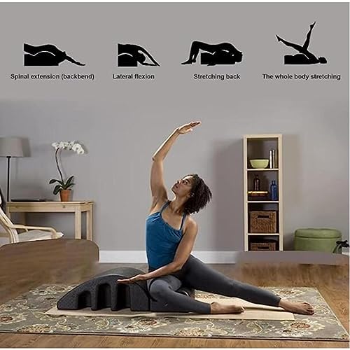 Pilates Spine Corrector,Pilates Yoga Wedge Massage Table,Detachable EPP Arc Foam Spine Corrector,for Back Pain Reliefback arc Spine Corrector,Spine Health,Balance Core Strengthening and Stretching