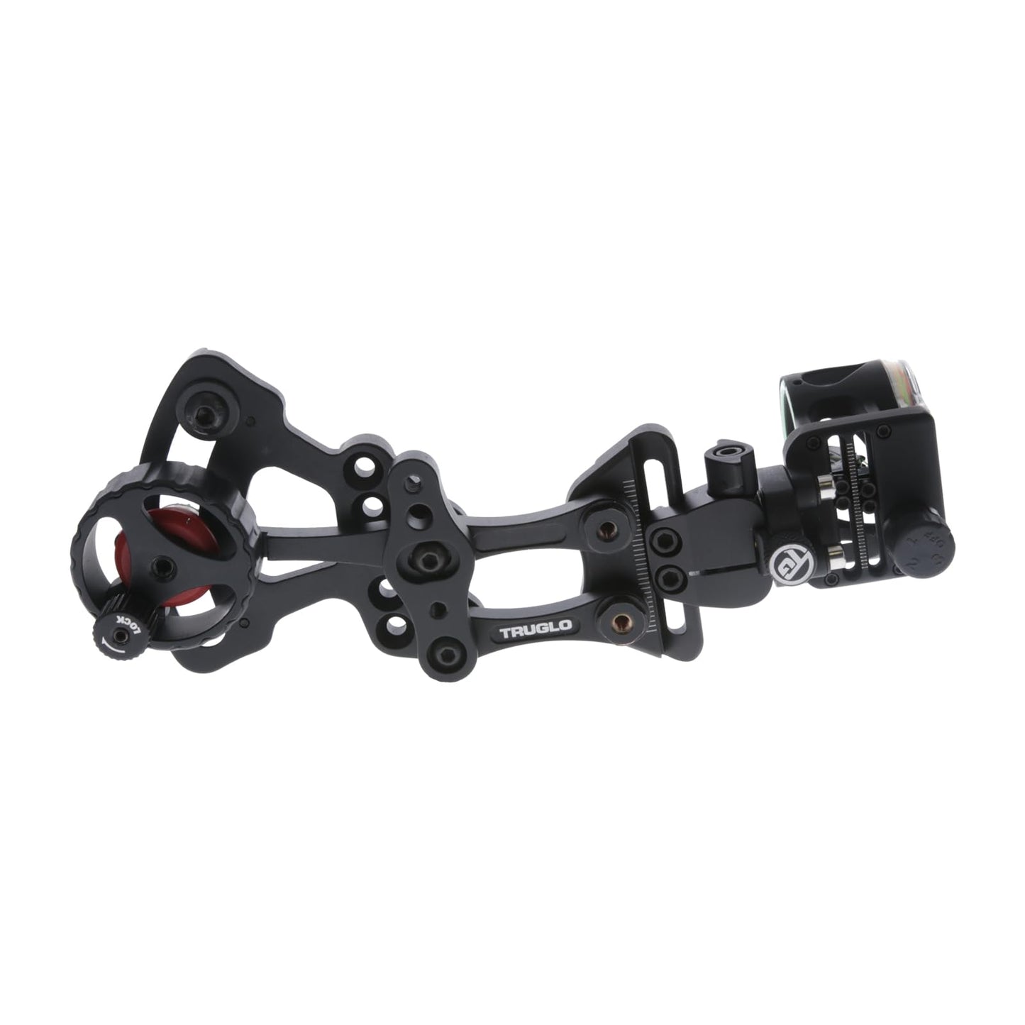 TRUGLO Range Rover М4 4-Pin Highly-Visible Micro-Adjustable Archery Hunting Bow Sight - Adjustable Quiver Mount Included - Left-Handed