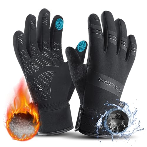 KynciLOR Winter Gloves Waterproof Womens Warm Cold Weather Snow Gloves for Men with Touchscreen Fingers for Running Cycling