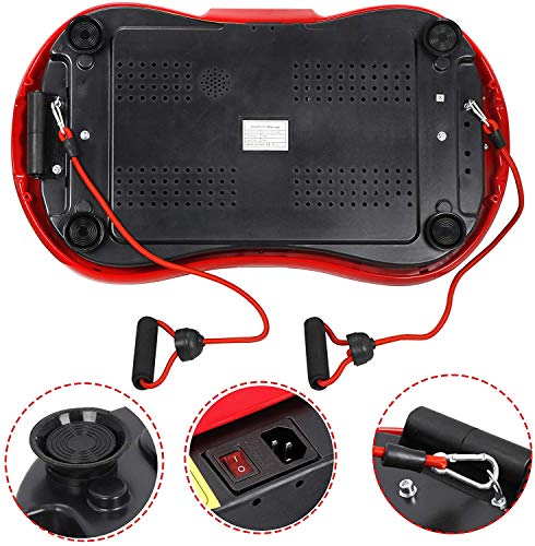 HomGarden Vibration Platform Fitness Vibration Plates Workout Massage Machine w/Bluetooth, 99 Levels Full Body Crazy Exercise Fit Equipment for Weight Loss, Black