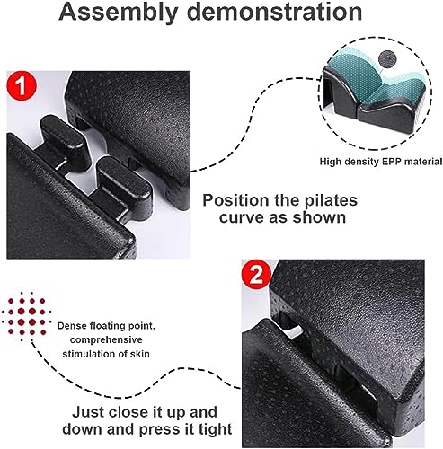 Pilates Spine Corrector,Pilates Yoga Wedge Massage Table,Detachable EPP Arc Foam Spine Corrector,for Back Pain Reliefback arc Spine Corrector,Spine Health,Balance Core Strengthening and Stretching
