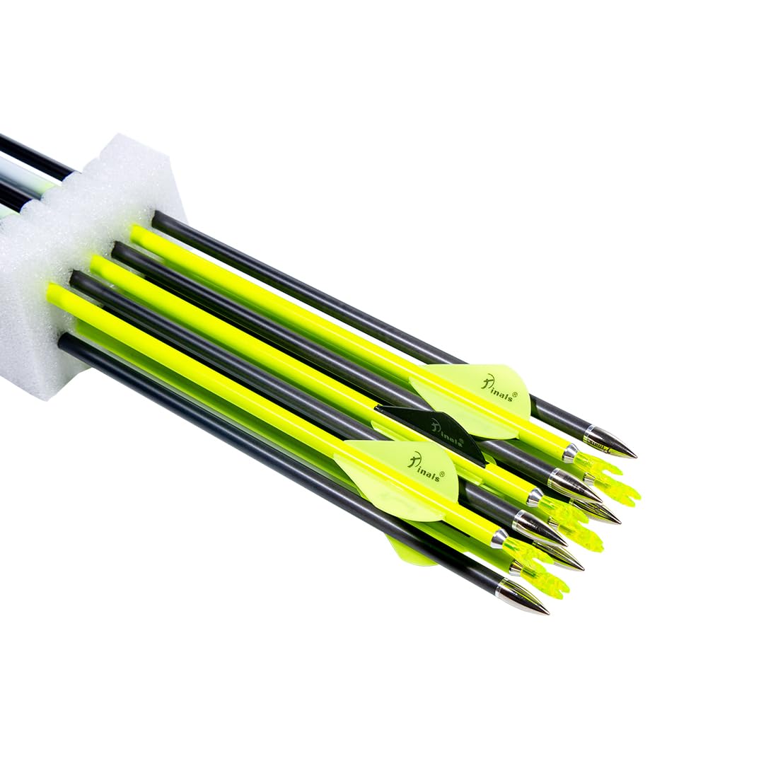 QunYing Archery Carbon Arrow 30 inch 300 340 350 Spine Hunting Arrows for Compound Recurve Bow 12PCS Spine 300