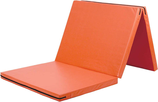 KaRaDaStyle Gymnastics Mat 3-Folding Stretch Mats 71"x31"x2" Exercise Muscle Training Children Play Horizontal Bar Mat Yoga Sports Soundproof Home Use (Orange/3-fold)