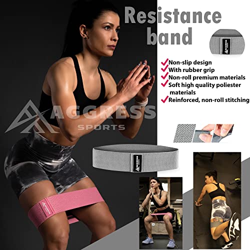 Premium Barbell Pad Set for Hip Thrusts - Squat Pad for Barbell Lunges, Bench Press, with 2 Gym Ankle Straps, Hip Resistance Bands – Gym Accessories for Women with Carry Bag, Towel