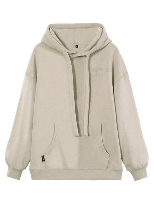 Kniffi Hoodies for Women Warm Fleece Hooded Sweatshirt Casual Winter Pullover Tops Coffee Gray L