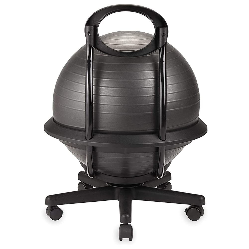 Gaiam Ultimate Balance Ball Chair with Swivel Base - Premium Exercise Stability Yoga Ball Ergonomic Chair for Home and Office Desk - Air Pump, Exercise Guide