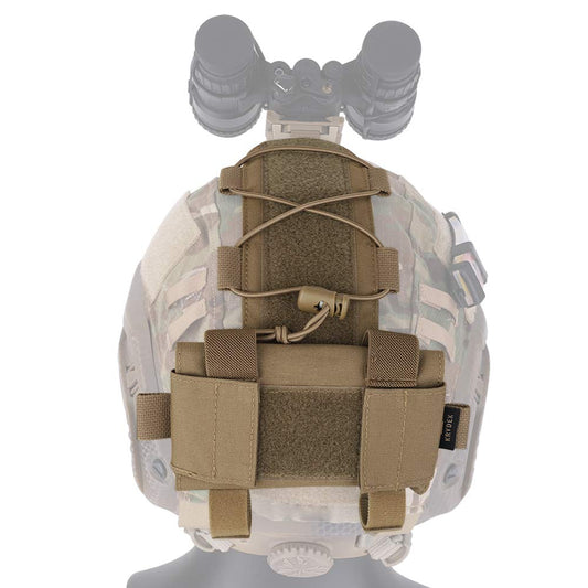 KRYDEX Tactical Helmet Battery Pouch Counterweight Pouch Helmet Battery Pack Balance Weight Bag with Hook&Loop for Tactical Helmet (Upgraded Pouch-CB)
