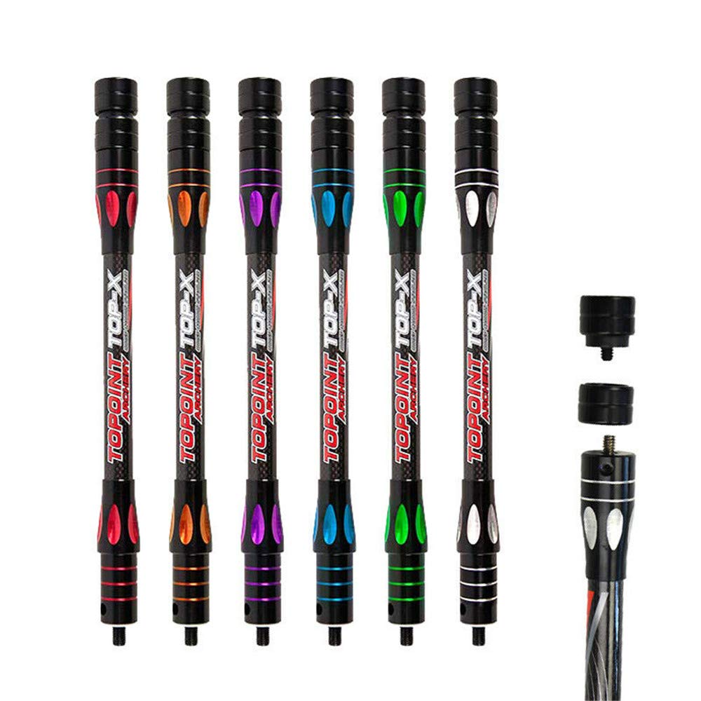 HNZMDY 10 Inch 12 Inch 15 Inch Archery Bow Stabilizer Balance Bar Rod Side Rod Carbon Fiber Stabilizer Dampen Weight for Compound Bow Recurve Bow Accessory (Orange, 10 inch)