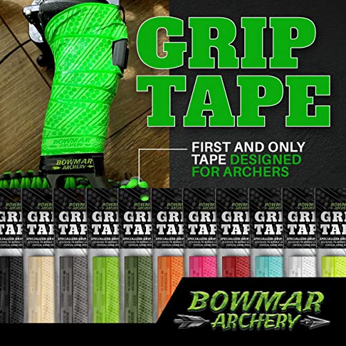 Bowmar Archery Grip Tape, Designed for Archers, Self-Adhering, Effective in Dry or Wet Conditions, Comfortable, Tacky, Easy to Install (Green)