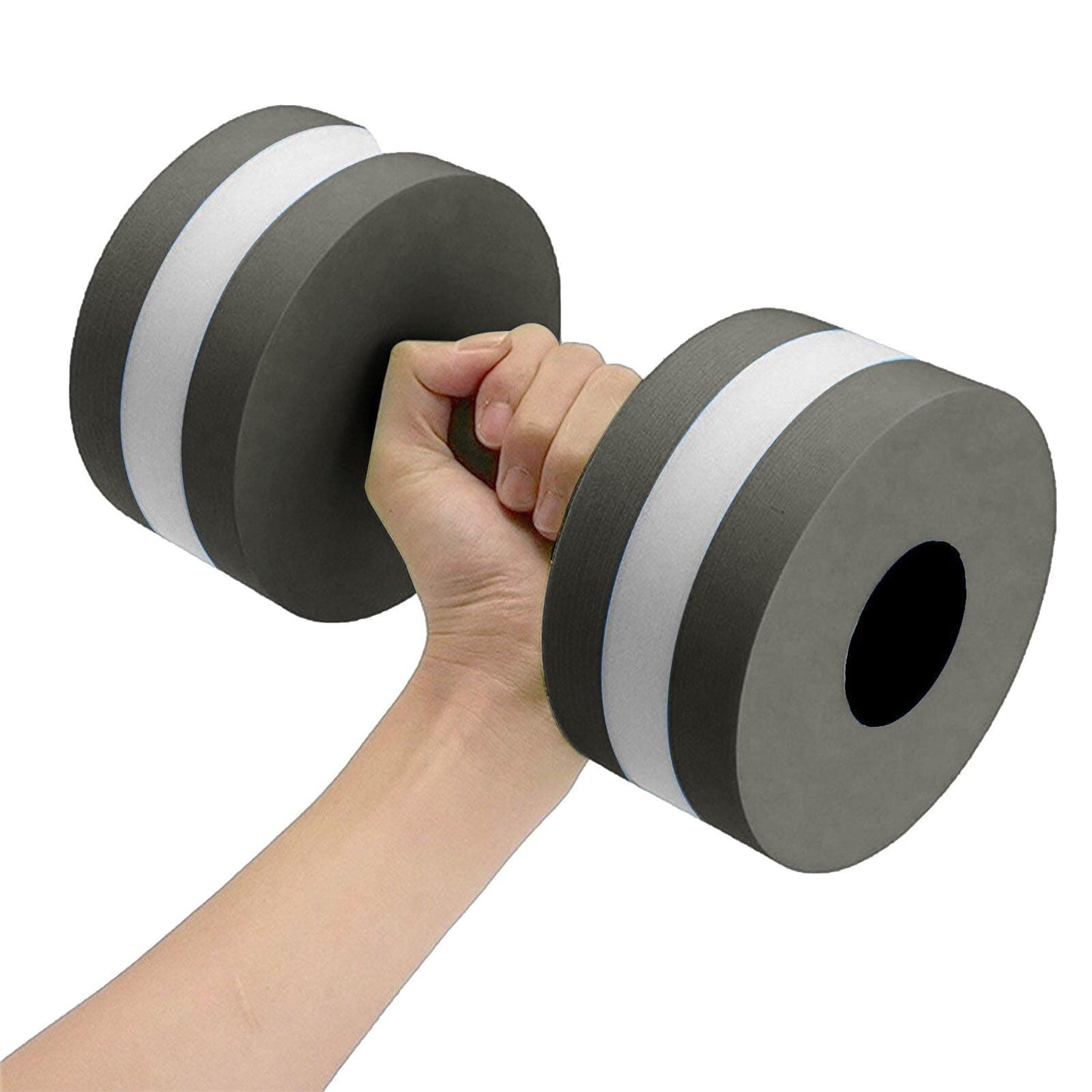 Lagukka Aquatic Dumbbell Set, 2PCS Water Dumbells Pool Resistance Fitness Equipment Foam Aerobics for Weight Loss Gray
