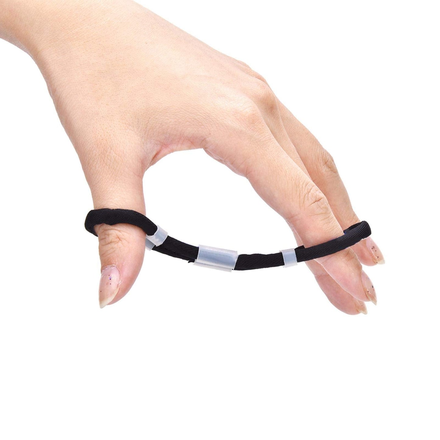 Archery Bow Slings, Archery Fingersling Recurve Bow Fingersling Shooting Fingersling Archery Finger Comfortable Wear Resistant for Recurve Bow(Black,M)