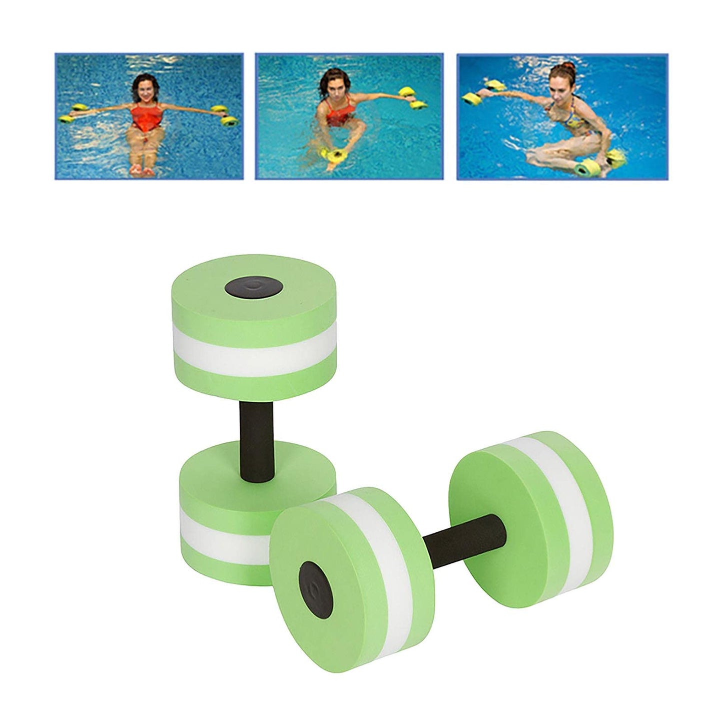 Lagukka Aquatic Dumbbell Set, 2PCS Water Dumbells Pool Resistance Water Fitness Equipment Foam Dumbbell Water Aerobics Fitness