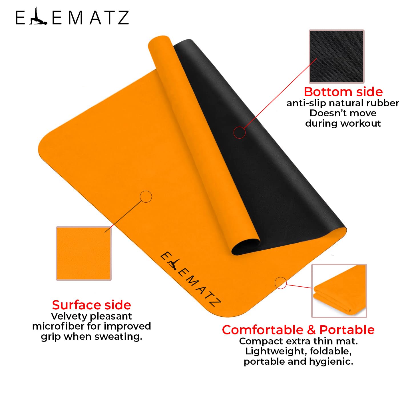 Pilates Reformer Mat (Orange)