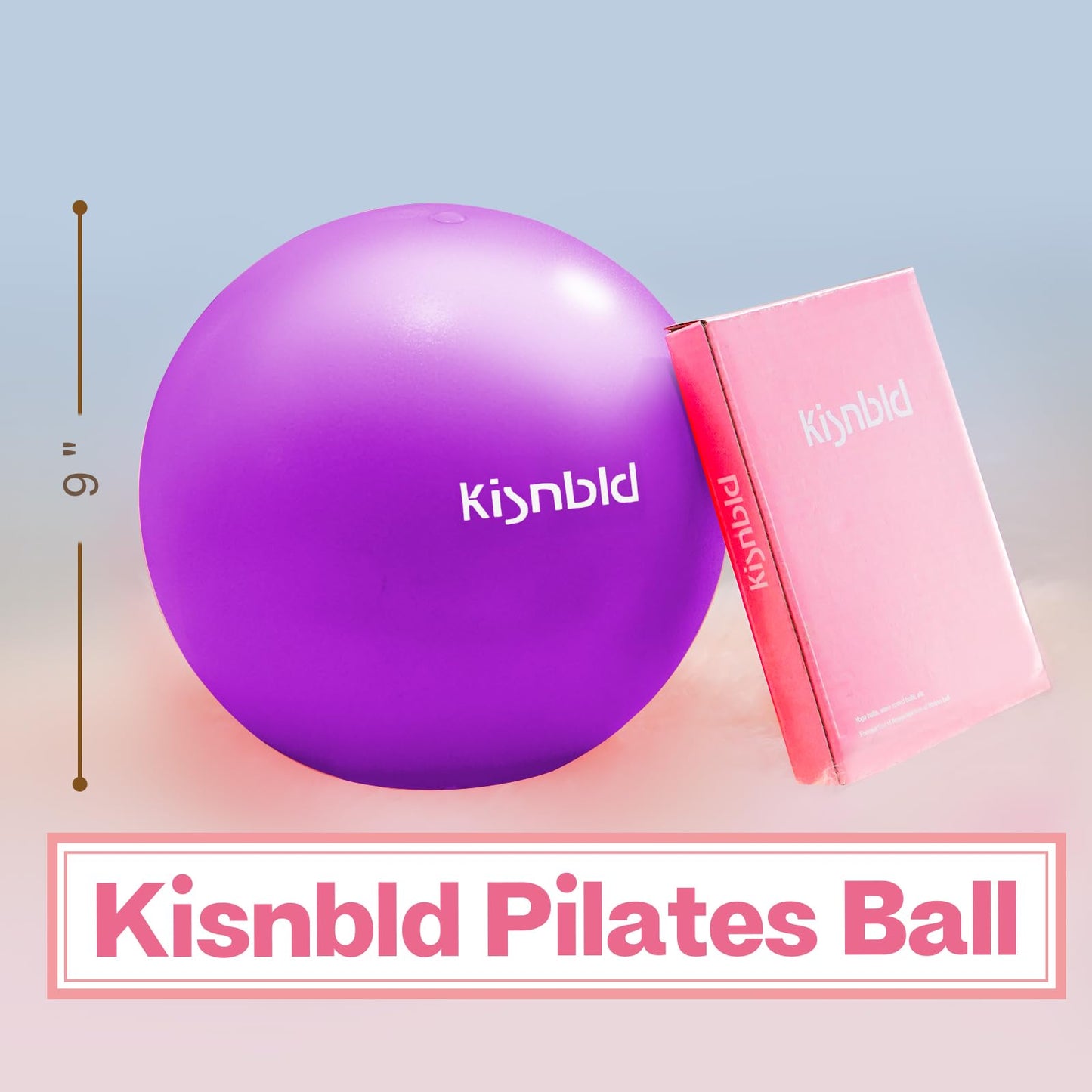 kisnbld Small Exercise Ball, 9 Inch Mini Pilates Ball, Anti Burst and Slip Resistant Mini Yoga Ball for Stability, Fitness, Physical Therapy, Stretching & Core Strength Workout at Home Gym & Office