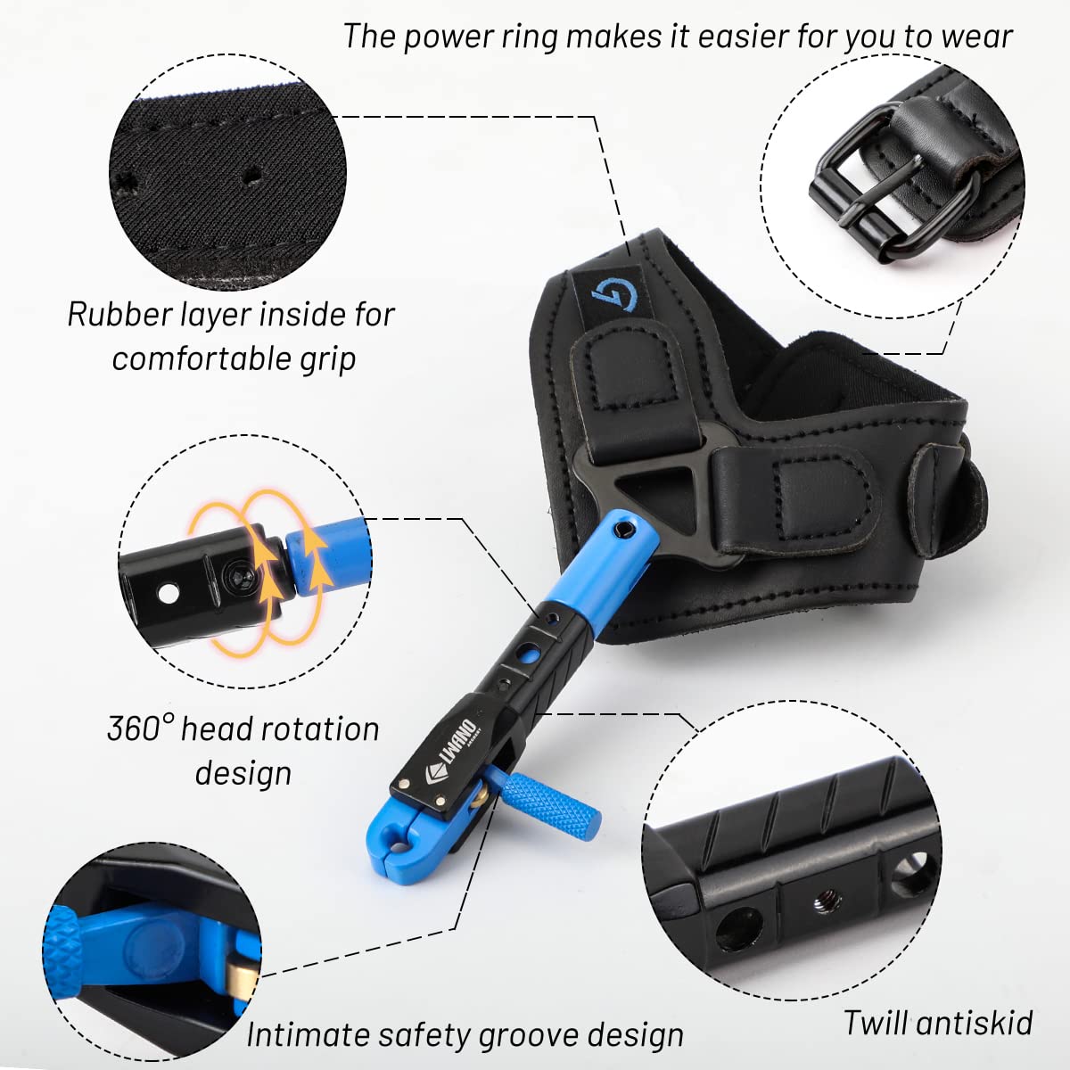 LWANO Archery Compound Bow Release Aids Trigger (Blue)