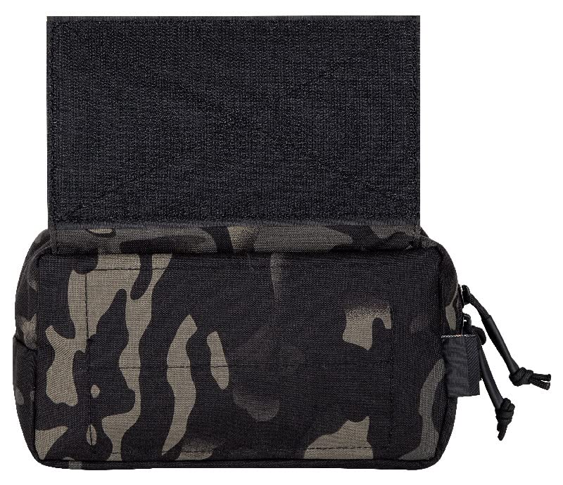 KRYDEX Tactical Drop Pouch Sub Abdominal Carrying Kit Bag Tactical Fanny Pack with Hook and Loop Panel for Tactical Vest Chest Rig (MCBK)