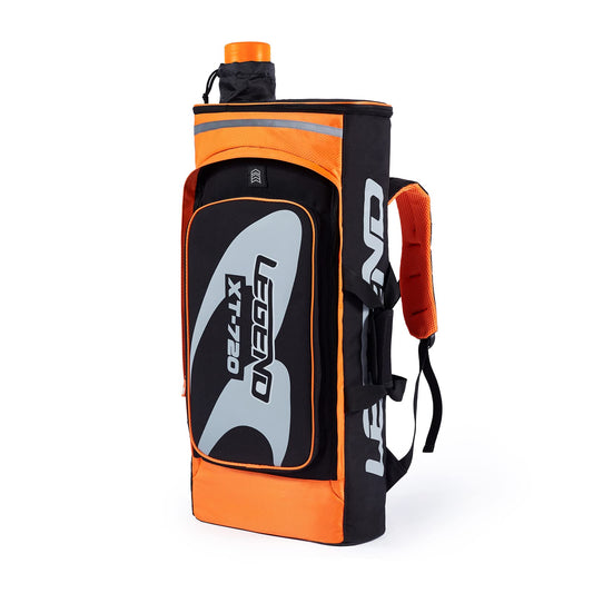 Legend - XT720 Recurve Bow Case (Orange) | Backpack Style Bag with Heavy Duty Foam Padding for Portable Protection of Recurve Bows & Risers up to 27" | Telescopic Arrow Tube Extends Up to 35"