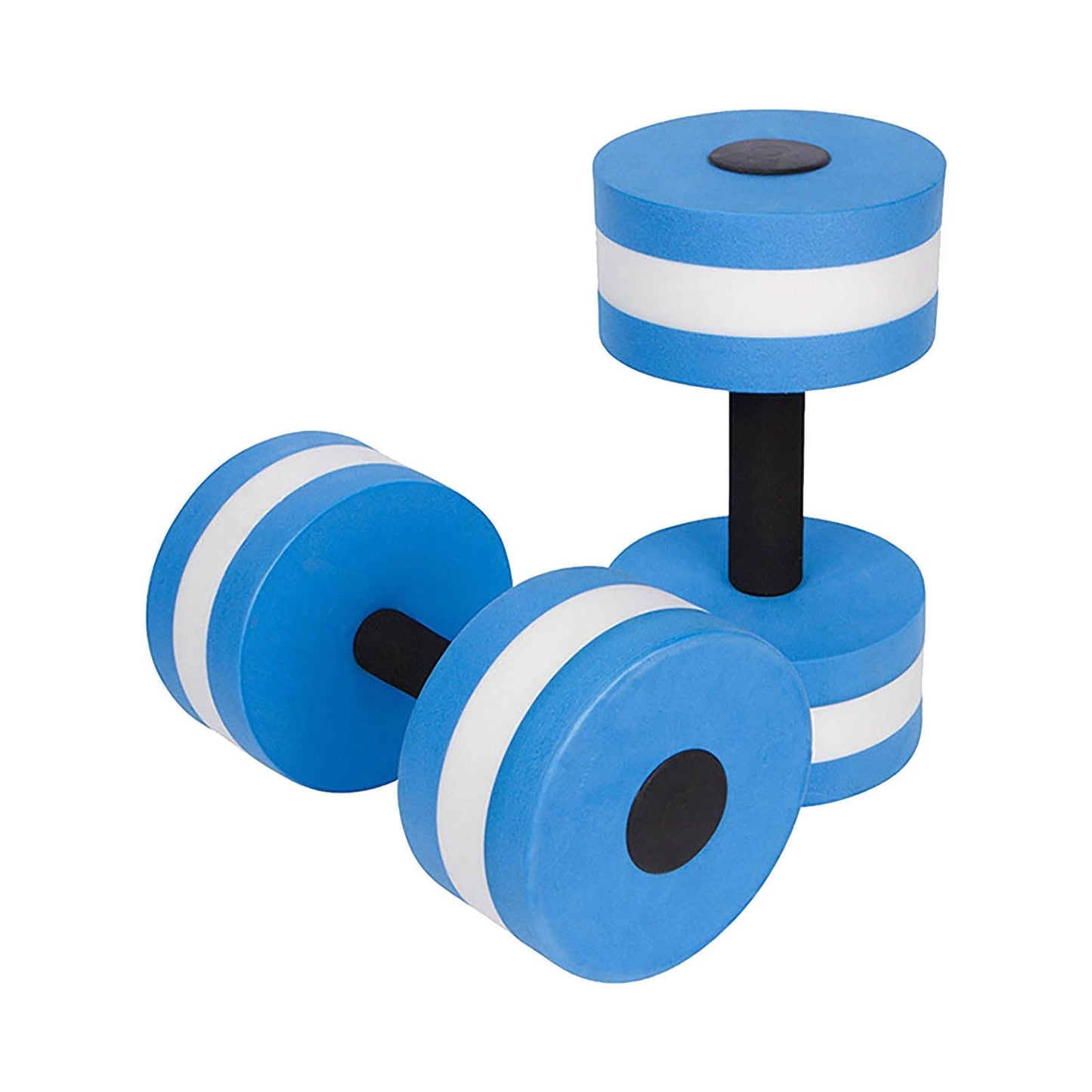 Water Dumbbells, Aquatic Exercise Dumbell, Set of 2 Aerobic Water Exercise Foam Dumbbells Pool Resistance for Men Women Weight Loss Water Sports Fitness Tool (blue)