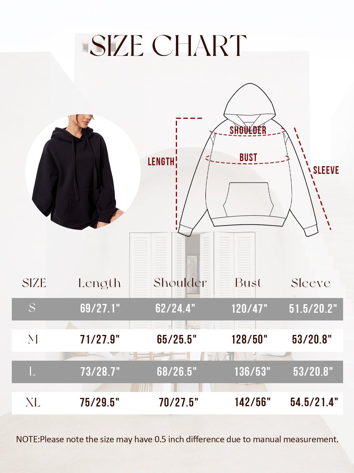 Kniffi Hoodies for Women Warm Fleece Hooded Sweatshirt Casual Winter Pullover Tops Coffee Gray L