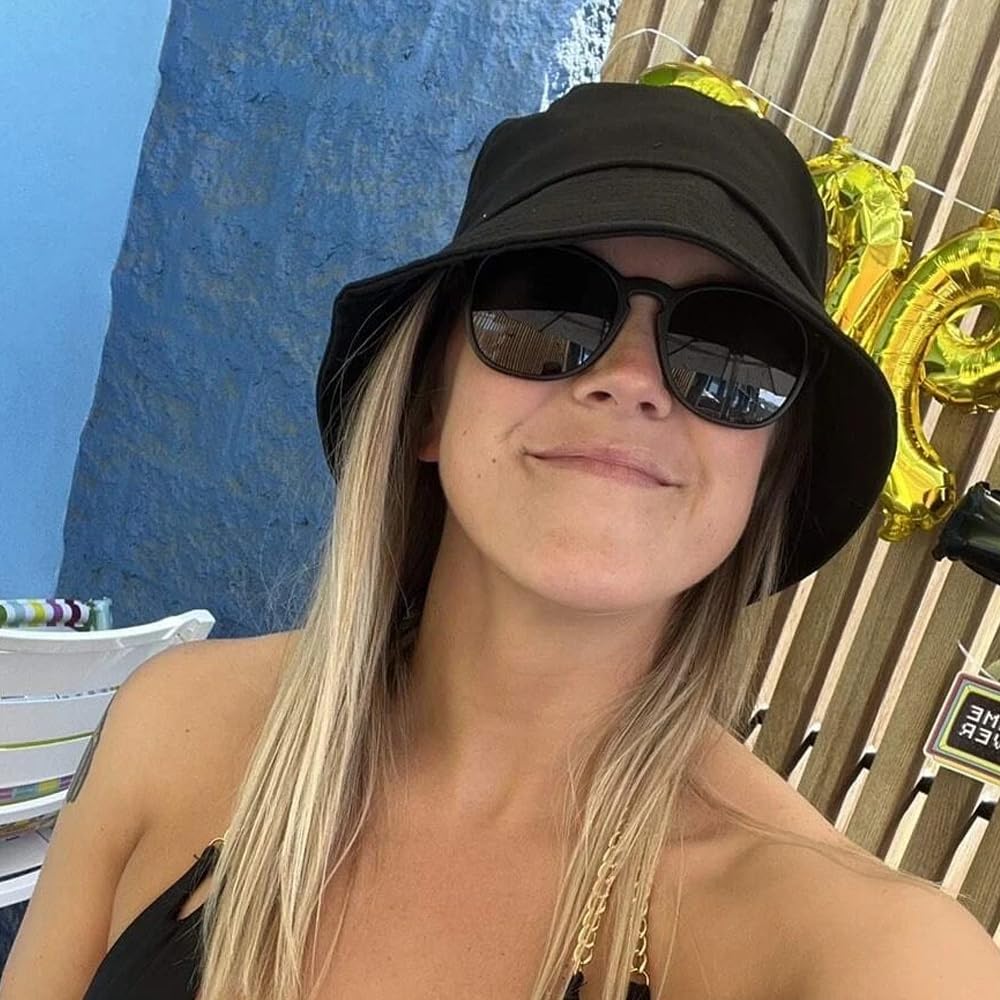 12 Pieces Bucket Hats for Women Summer Beach Fishmen Hat for Lady Adult Unisex Cotton Cap(Black White)