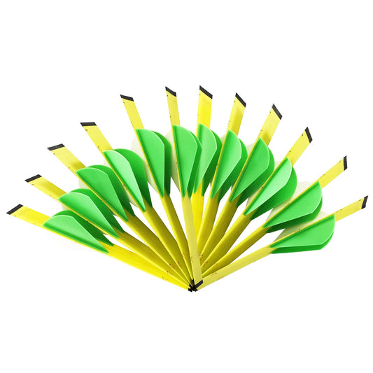LEANPRO 12-Pack Shrink Fletch with 2 Inch Vanes, Stretch Arrow Wraps Universal Fit for Arrows and Bolts, DIY Archery Fletching Tool