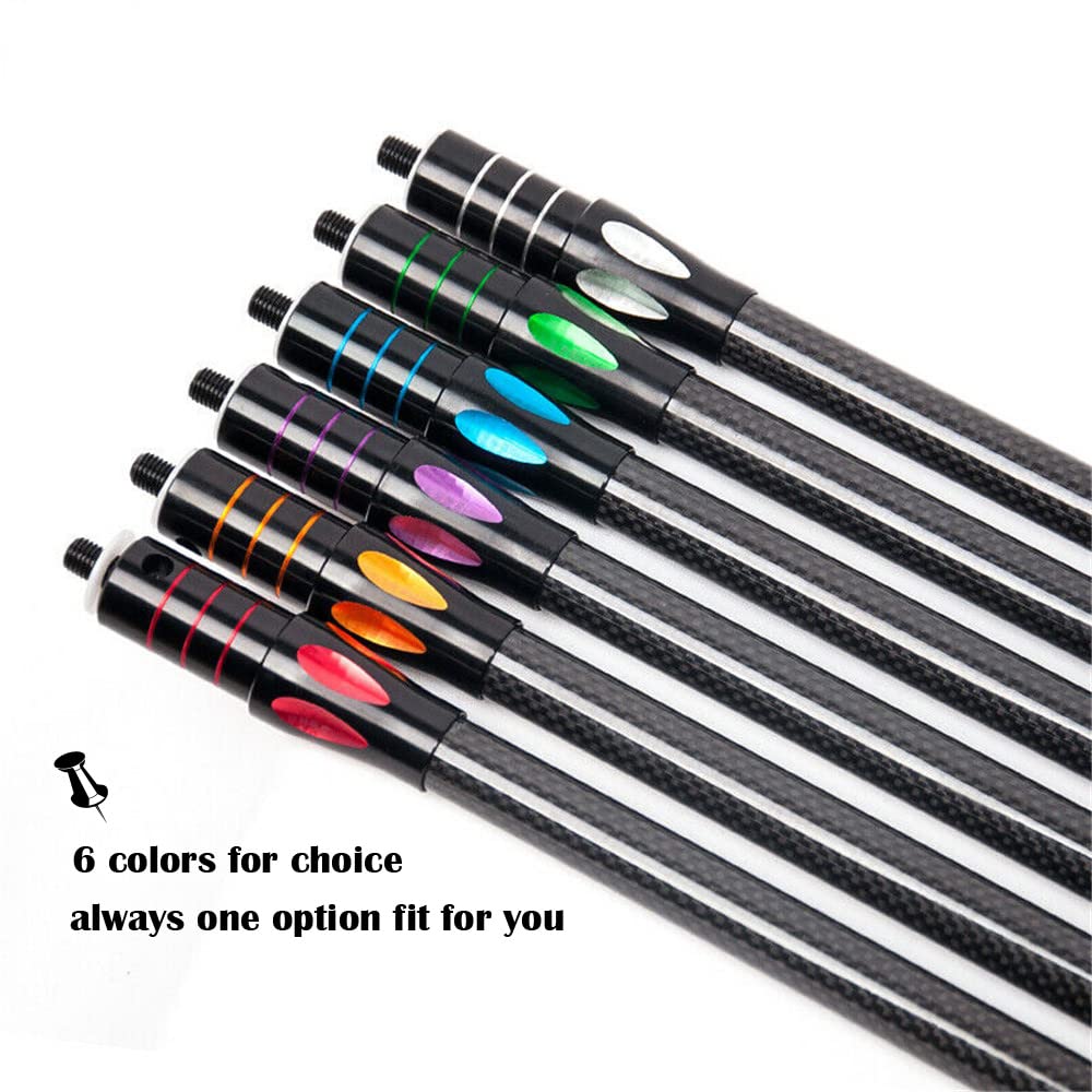 HNZMDY 10 Inch 12 Inch 15 Inch Archery Bow Stabilizer Balance Bar Rod Side Rod Carbon Fiber Stabilizer Dampen Weight for Compound Bow Recurve Bow Accessory (Orange, 10 inch)