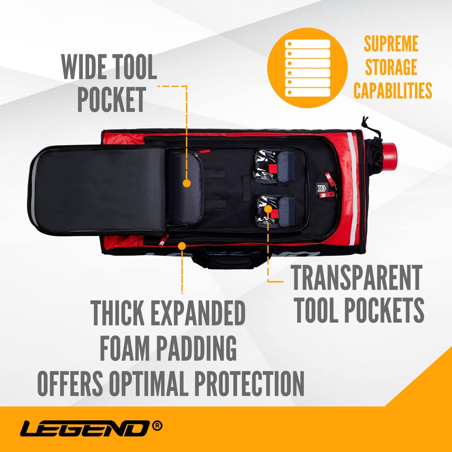 Legend XT720 Bow Backpack for Recurve Bow - Nylon Takedown Recurve Archery Bow Bag - Storage Compartments for Accessories & Gear - Protective Padding for Equipment Safety - Includes Arrow Tube Case
