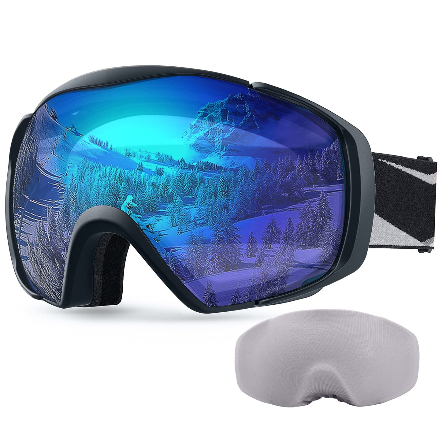 OutdoorMaster Ski Goggles with Cover Snowboard Snow Goggles OTG Anti-Fog for Youth Teenager, A06 Vlt 19.3%