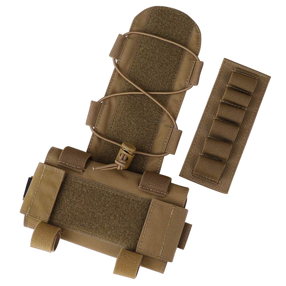 KRYDEX Tactical Helmet Battery Pouch Counterweight Pouch Helmet Battery Pack Balance Weight Bag with Hook&Loop for Tactical Helmet (Upgraded Pouch-CB)