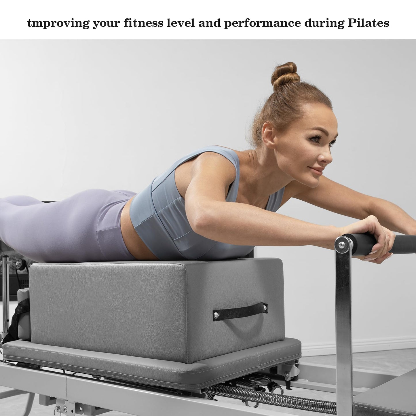 SENDIAN Pilates Box for Reformer，Pilates Reformer Box for Exercises that Improve Range of Motion and Flexibility，Can be Used Independently (Gray)