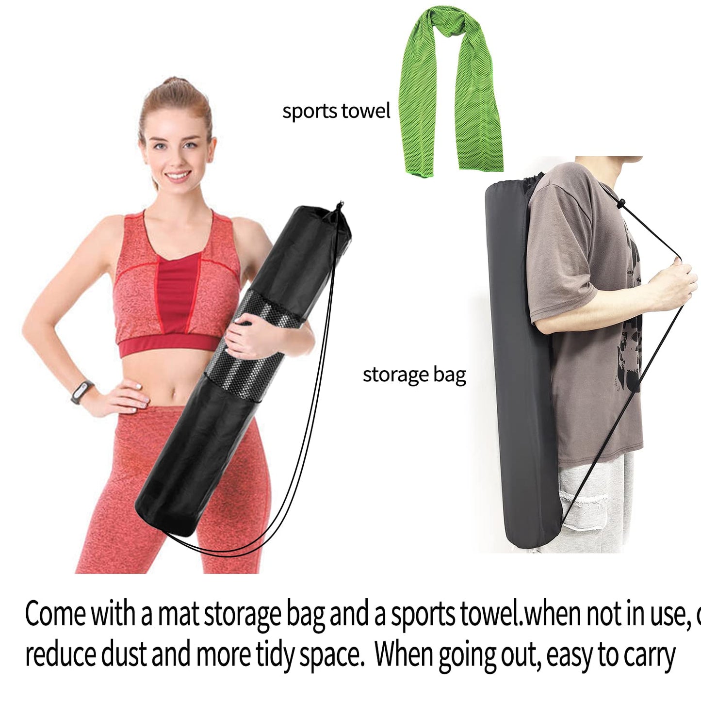 Large Exercise Mat 96" x 32",Large Gym Mat,Exercise Equipment Mat,Treadmill Mat,Exercise Bike Mat,Workout Mats for Home Gym Flooring Rubber Mat Large Yoga Mat Cardio Mat for Weightlifting,Fitness Mat
