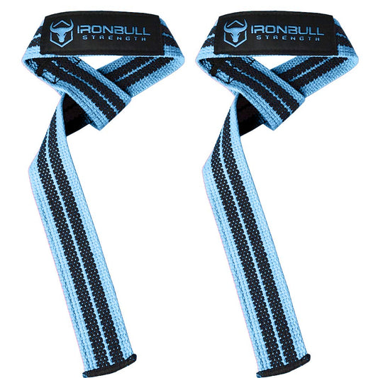 Lifting Straps (1 Pair) - Padded Wrist Support Wraps - For Powerlifting, Bodybuilding, Gym Workout, Strength Training, Deadlifts & Fitness Workout (Cyan - No Padding)