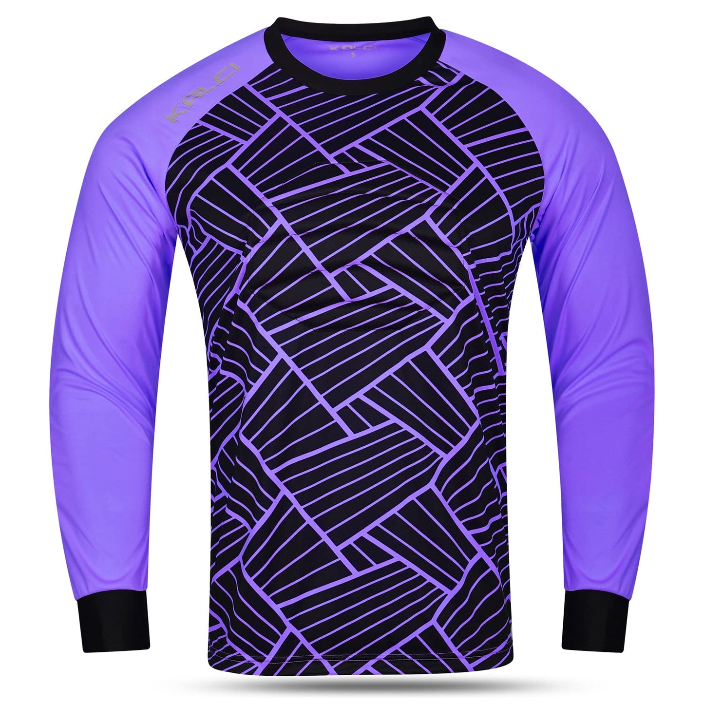 Kalci Hidden Chest Padding Soccer Goalie Jersey Youth & Adult Long Sleeves Elbow Padded Goalkeeper Shirt for Boys & Girls (Lavender - XX-Small)